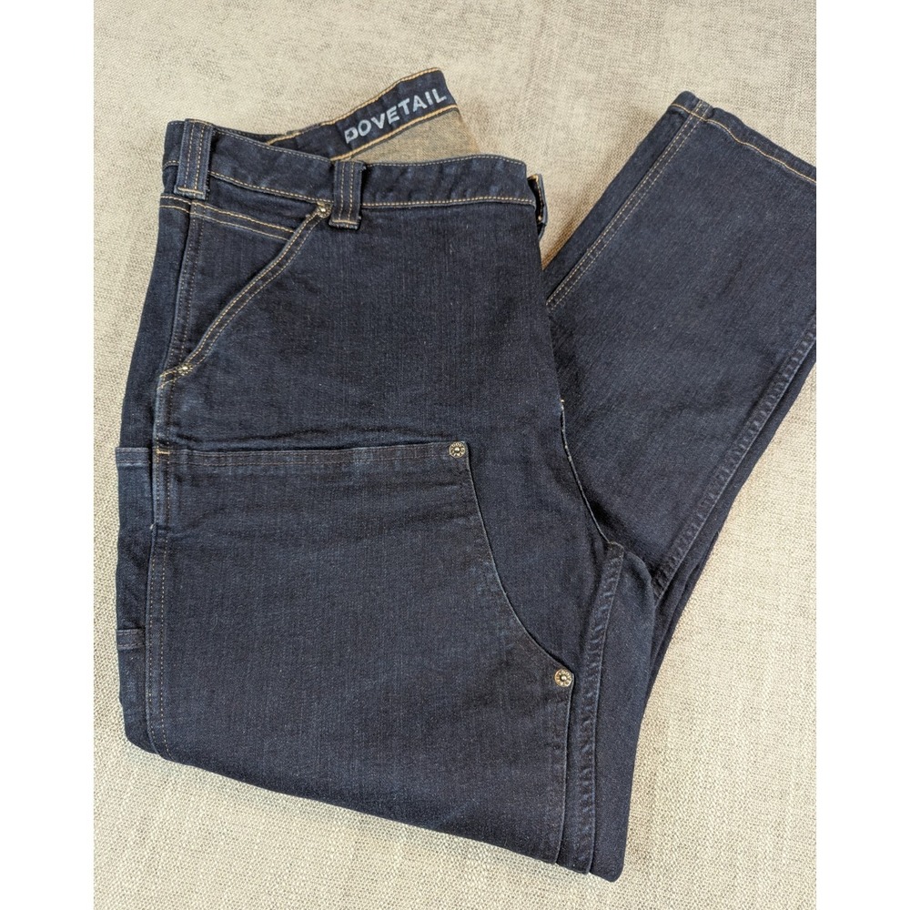 Dovetail Workwear Jeans Womens 24x28 Plus Size Blue The Maven Slim Denim Pants